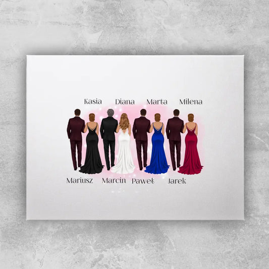 Obraz personalizowany dla przyjaciół - ślub #356