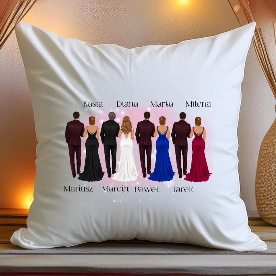 Poduszka personalizowana dla przyjaciół - ślub #356