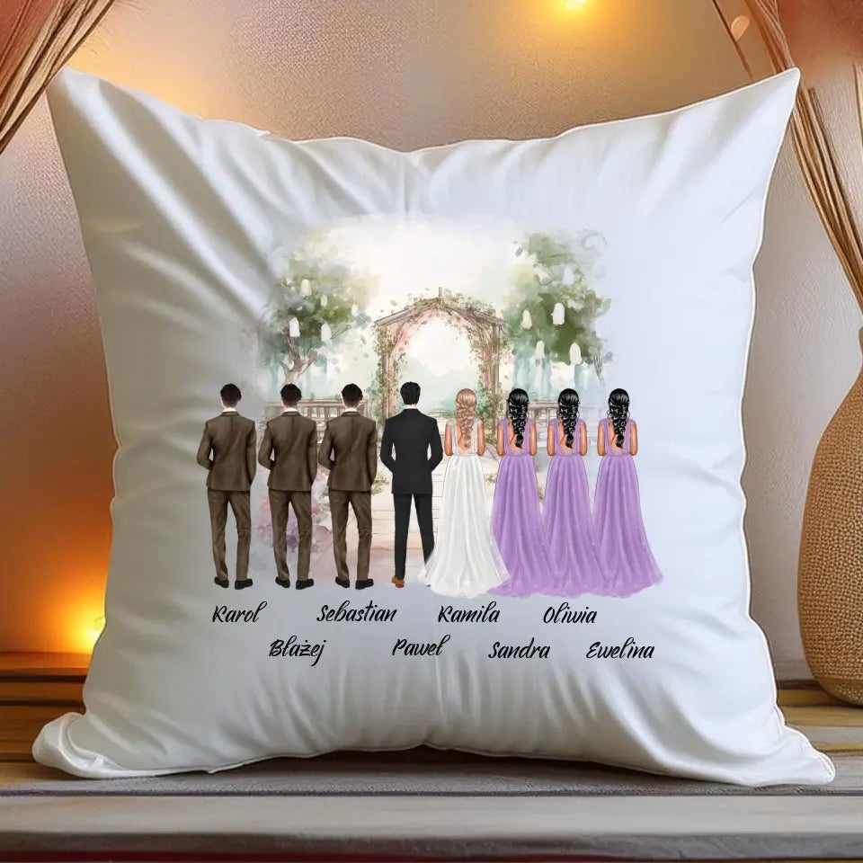 Poduszka personalizowana dla przyjaciół - ślub #357