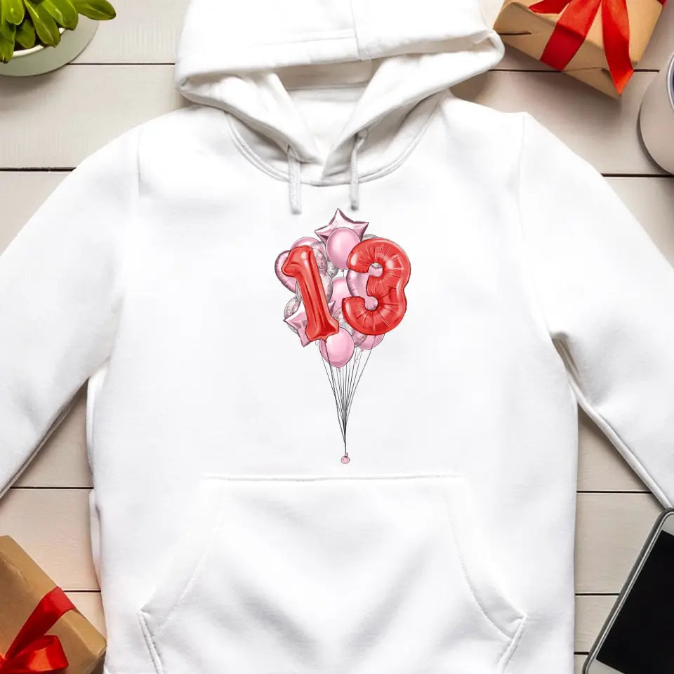 Bluza personalizowana na urodziny - balony #5006