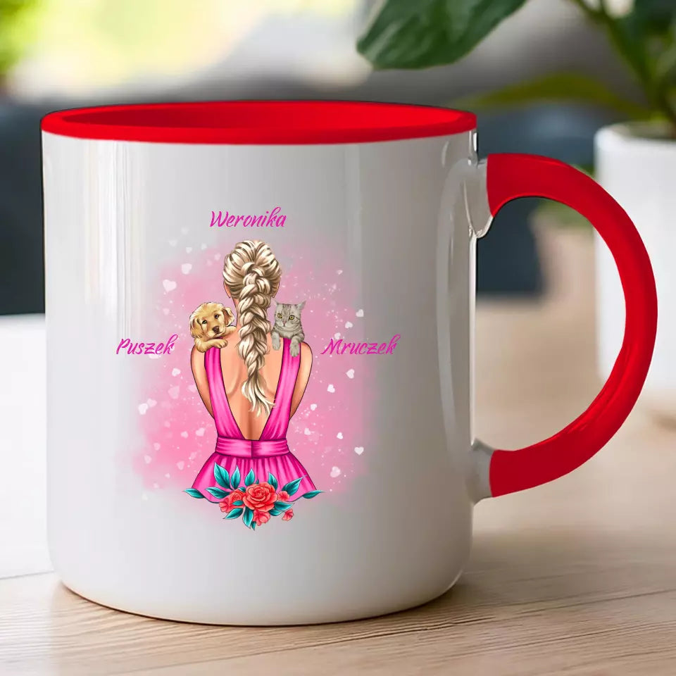 Kubek personalizowany dla kobiety - ze zwierzakami #16