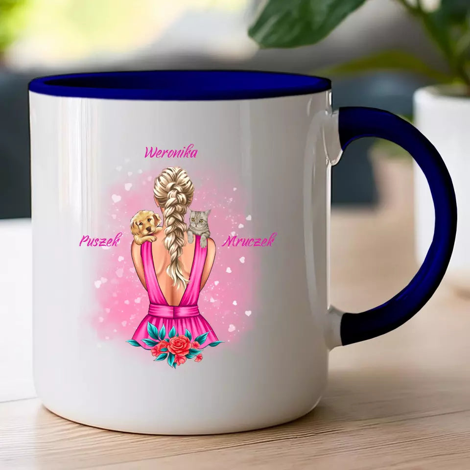 Kubek personalizowany dla kobiety - ze zwierzakami #16