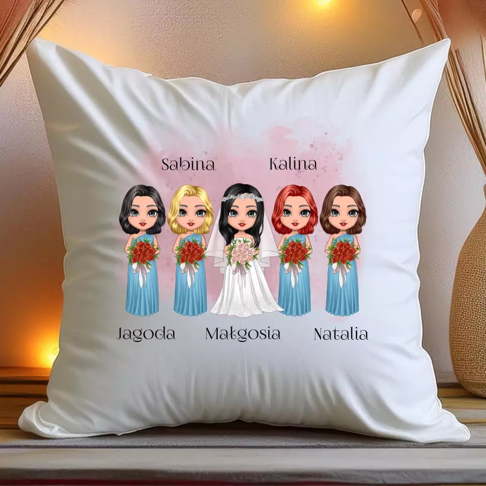 Poduszka personalizowana dla przyjaciółek - ślub #138
