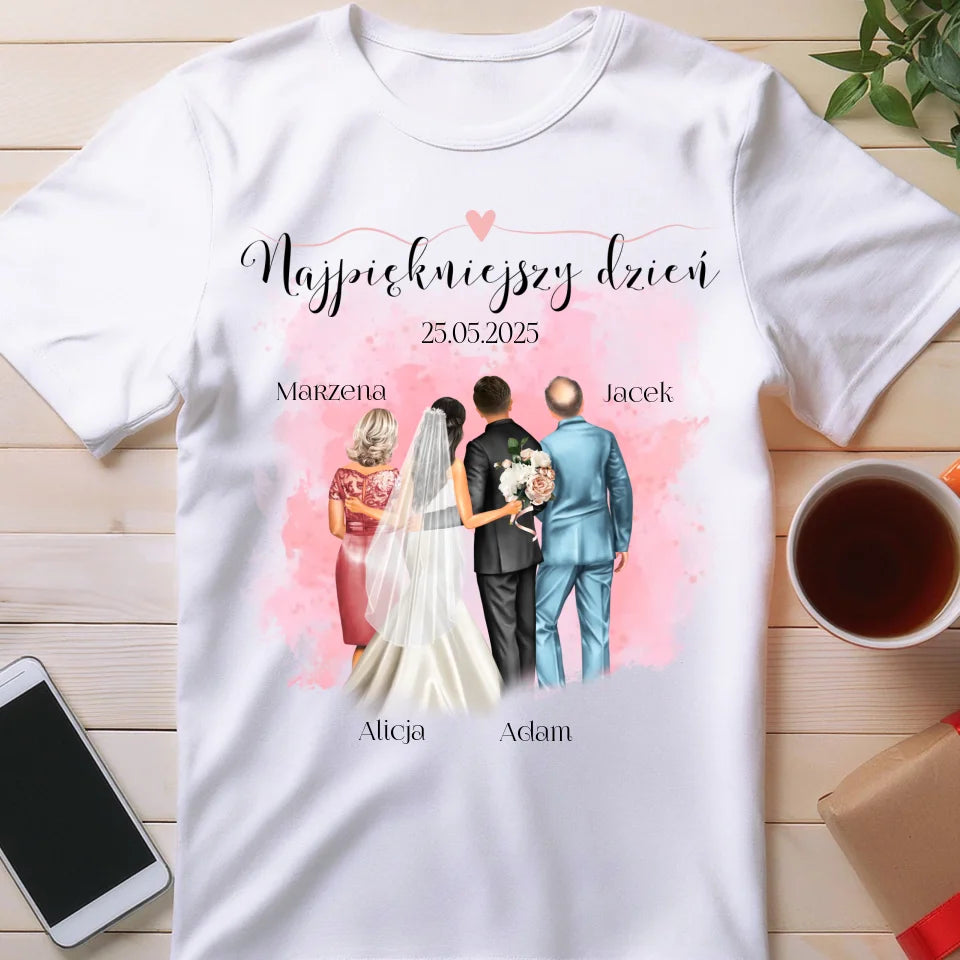 Koszulka personalizowana dla rodziny - ślub #837