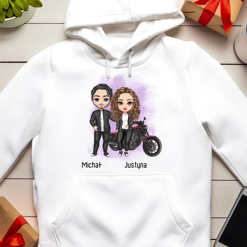 Bluza personalizowana dla par - motocykliści #61