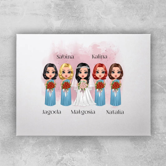Obraz personalizowany dla przyjaciółek - ślub #138