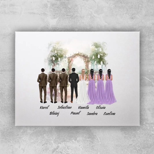 Obraz personalizowany dla przyjaciół - ślub #357