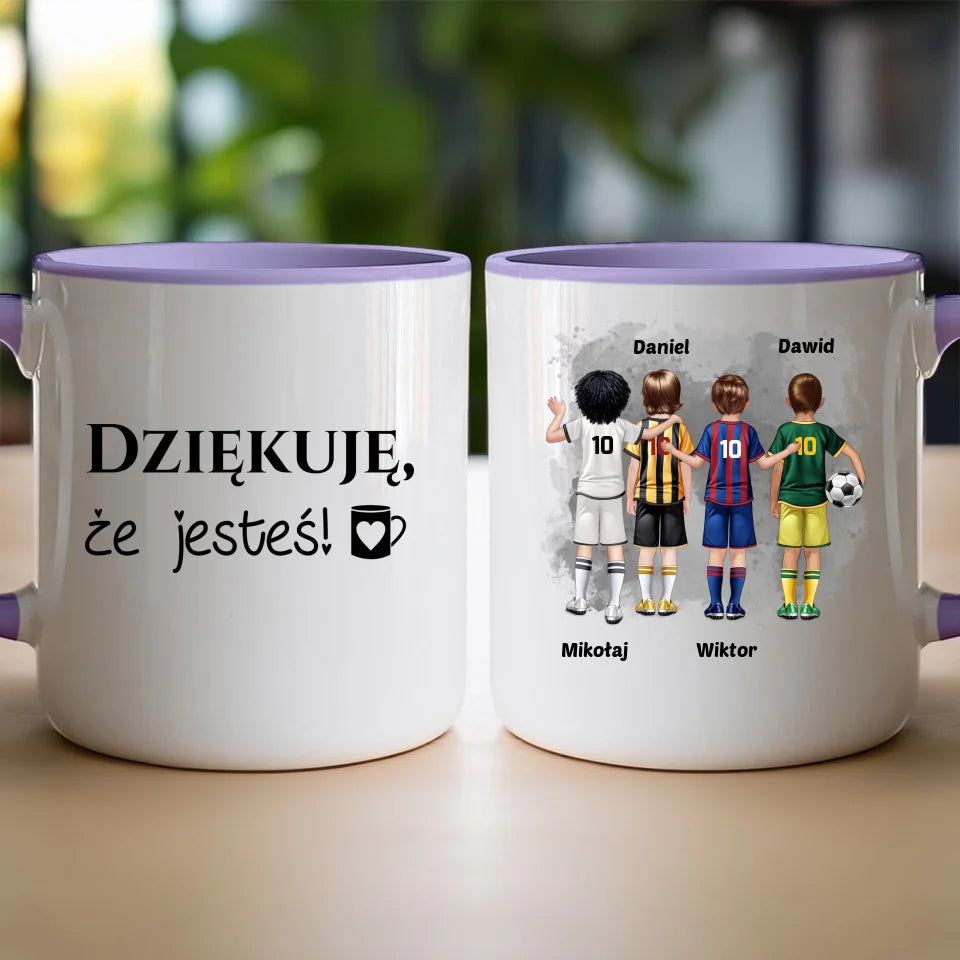Kubek personalizowana dla chłopca - piłkarze #98