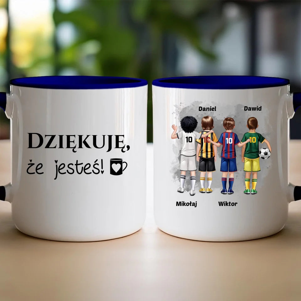Kubek personalizowana dla chłopca - piłkarze #98