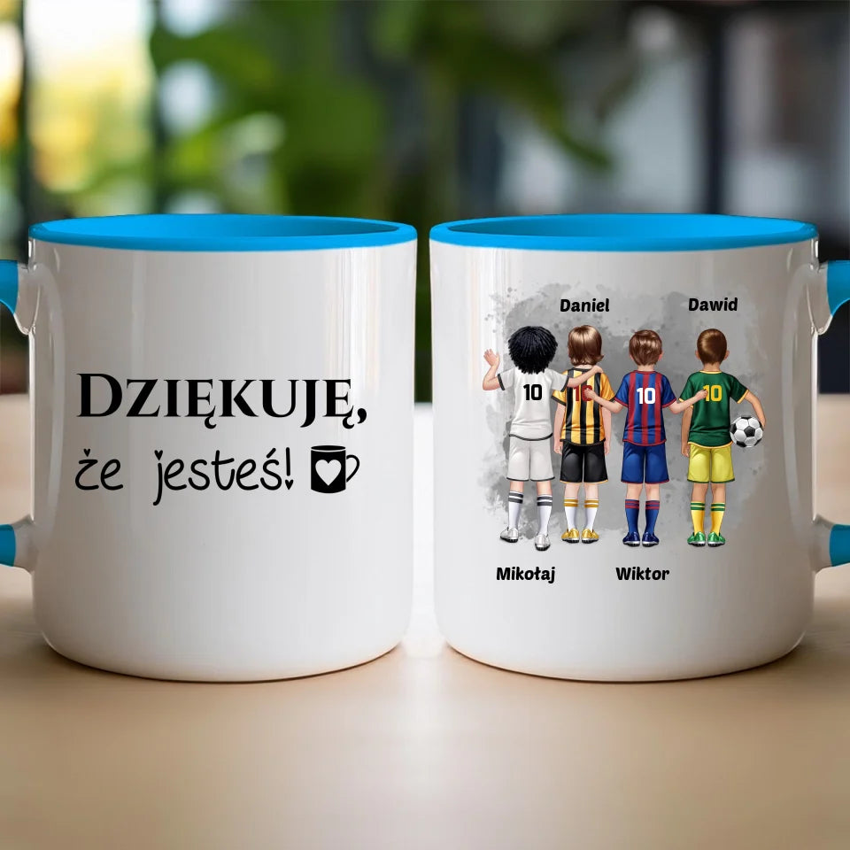 Kubek personalizowana dla chłopca - piłkarze #98