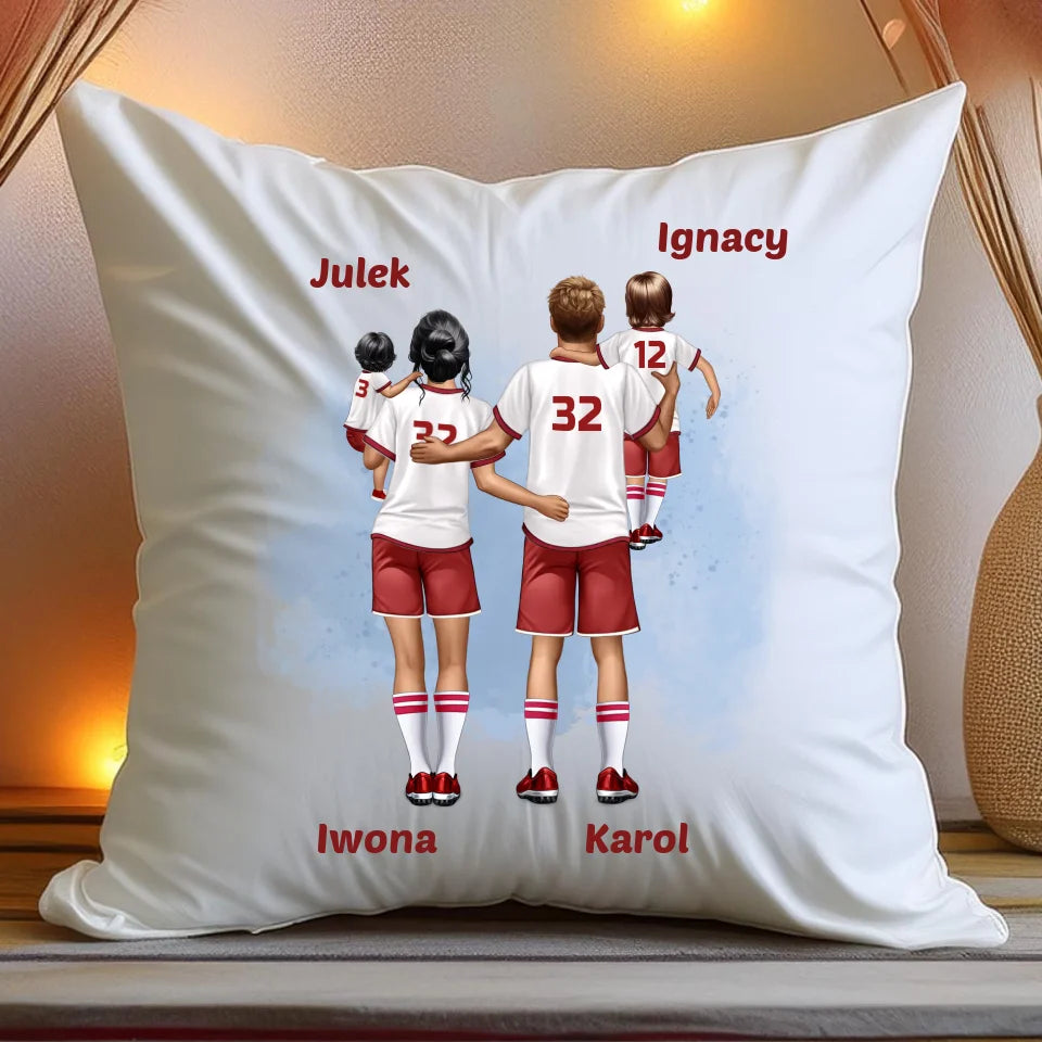 Poduszka personalizowana dla rodziny piłkarzy #816