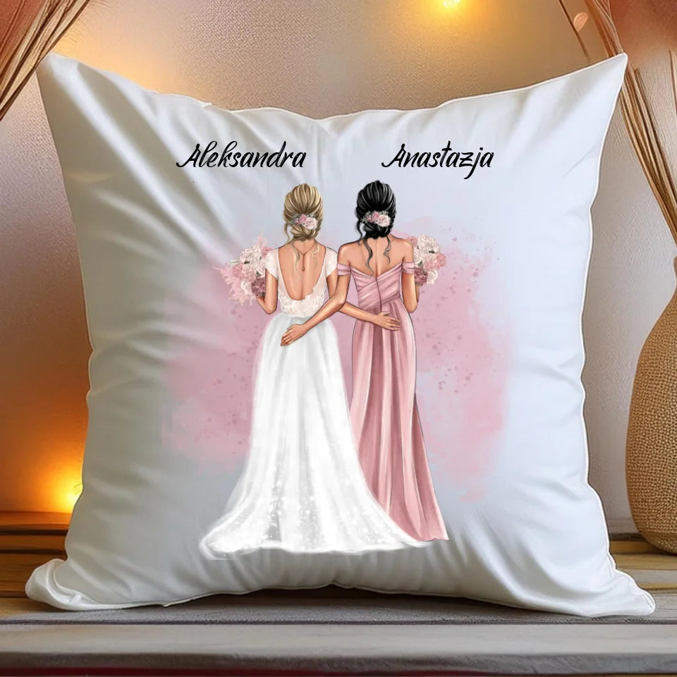 Poduszka personalizowana dla przyjaciółek - ślub #141