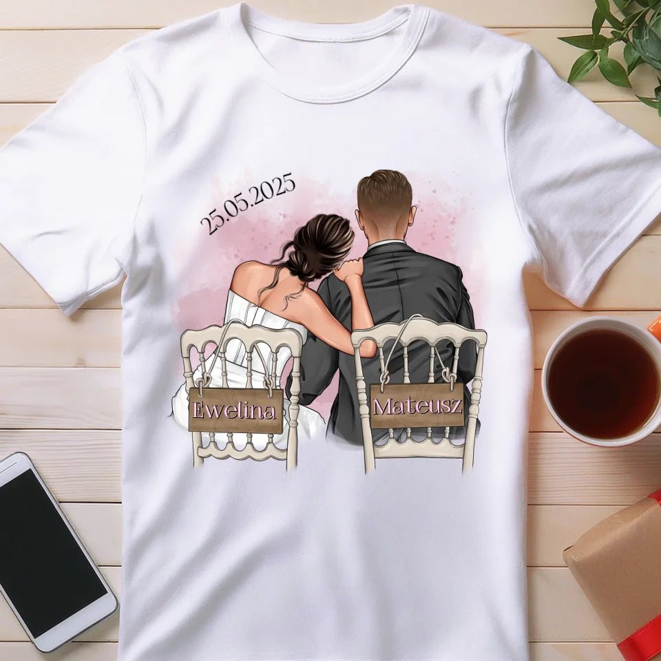 Koszulka personalizowana dla młodej pary #370