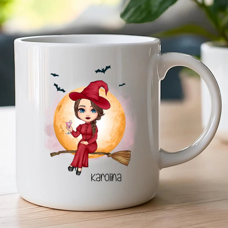 Kubek personalizowany Halloween dla kobiety # 516