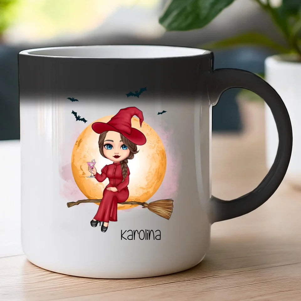 Kubek personalizowany Halloween dla kobiety # 516