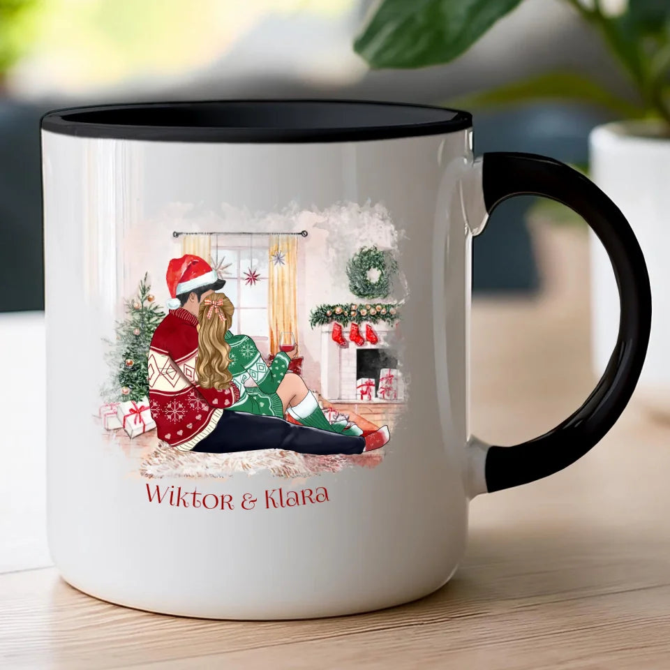 Kubek personalizowany świąteczny dla par #58