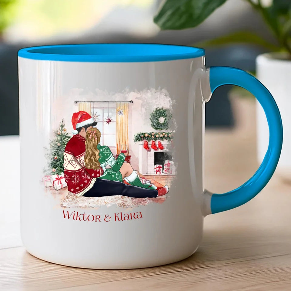 Kubek personalizowany świąteczny dla par #58