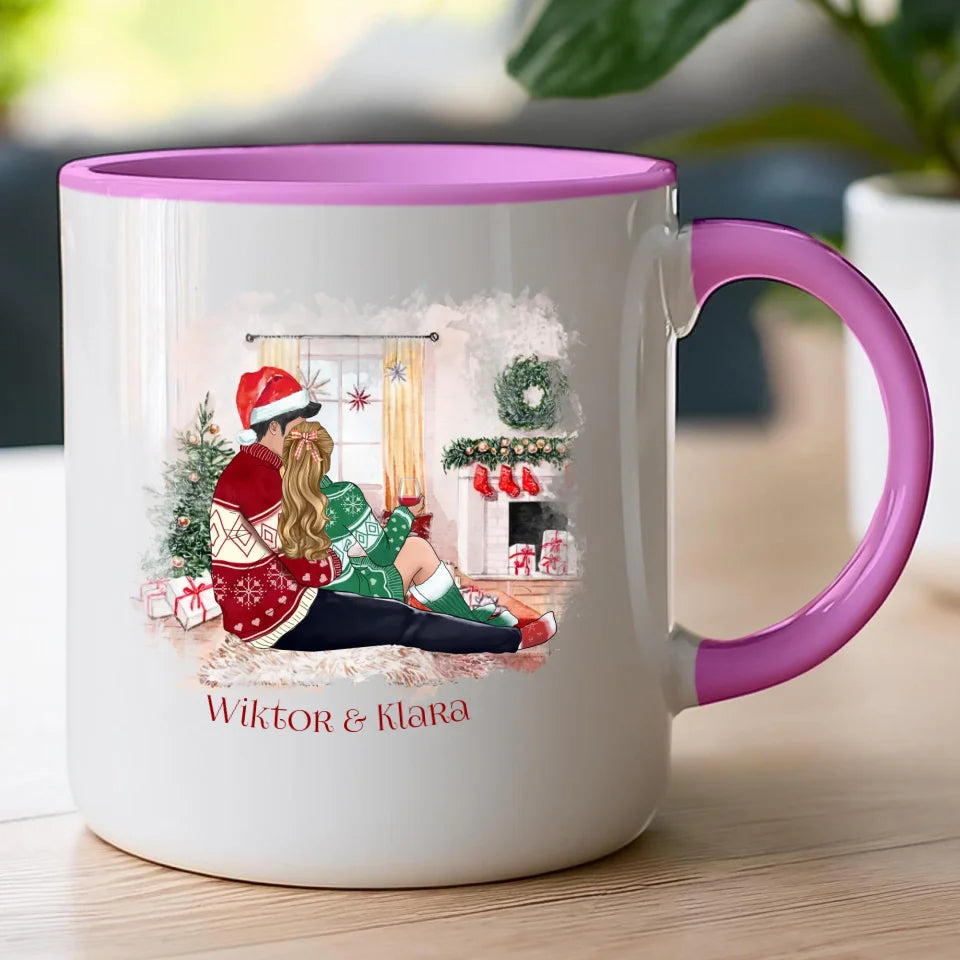 Kubek personalizowany świąteczny dla par #58