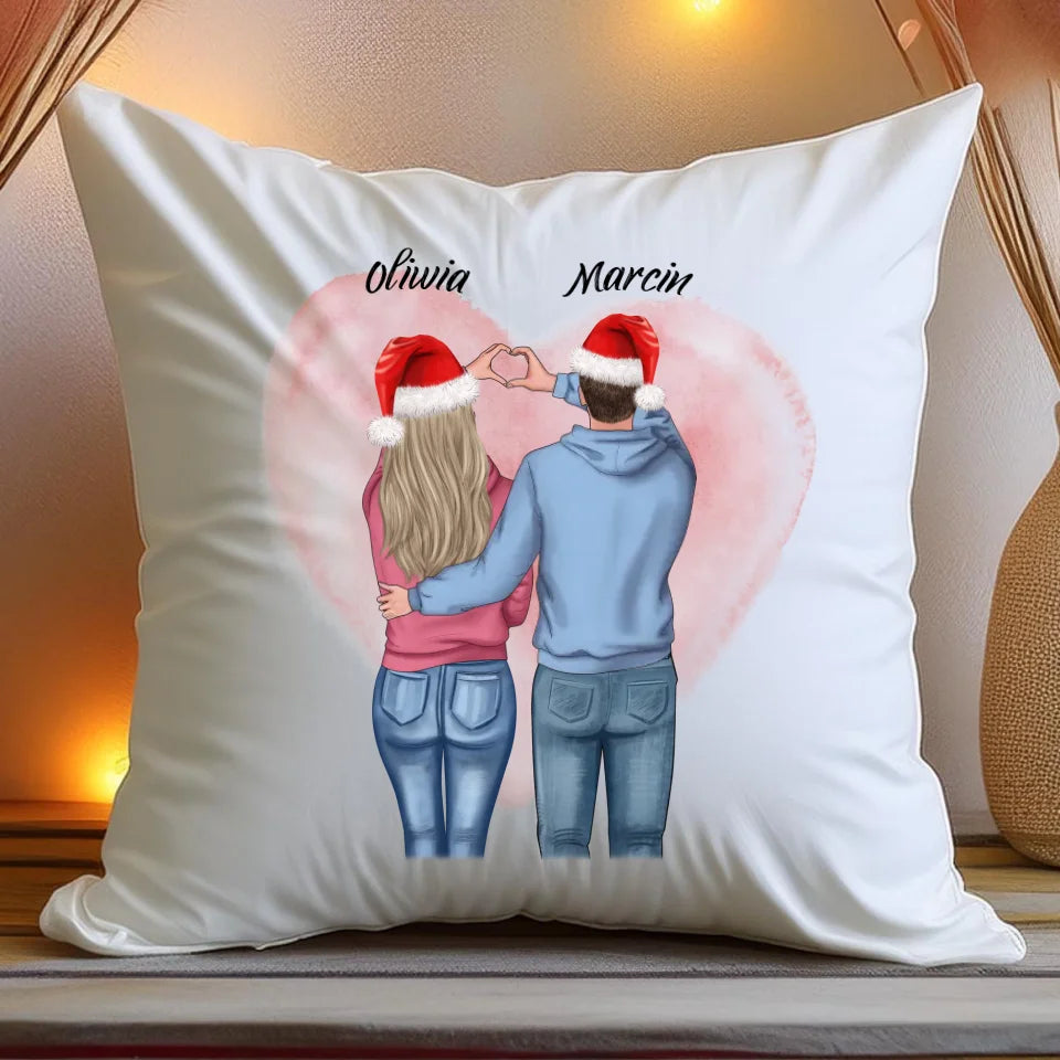 Poduszka personalizowana świąteczna dla par #57