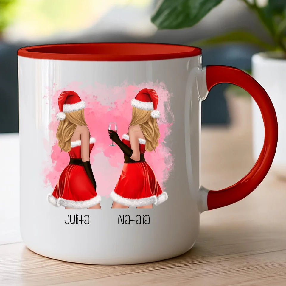 Kubek personalizowany świąteczny dla przyjaciółek #128