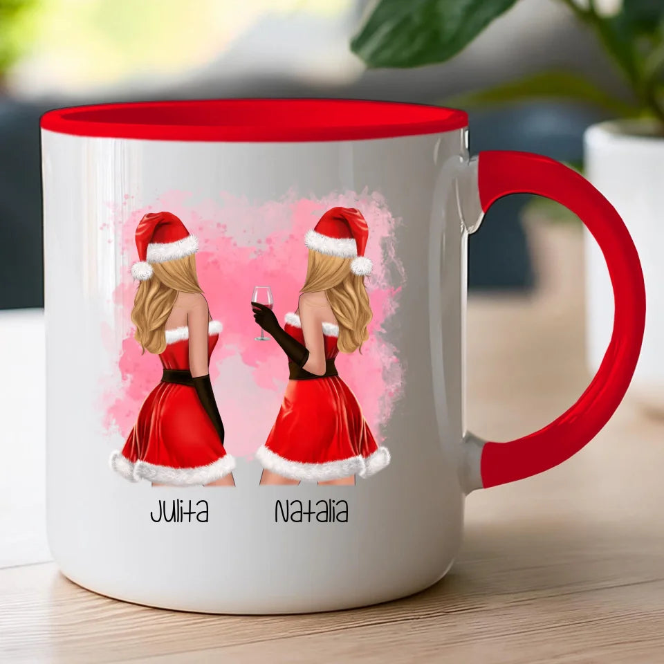 Kubek personalizowany świąteczny dla przyjaciółek #128