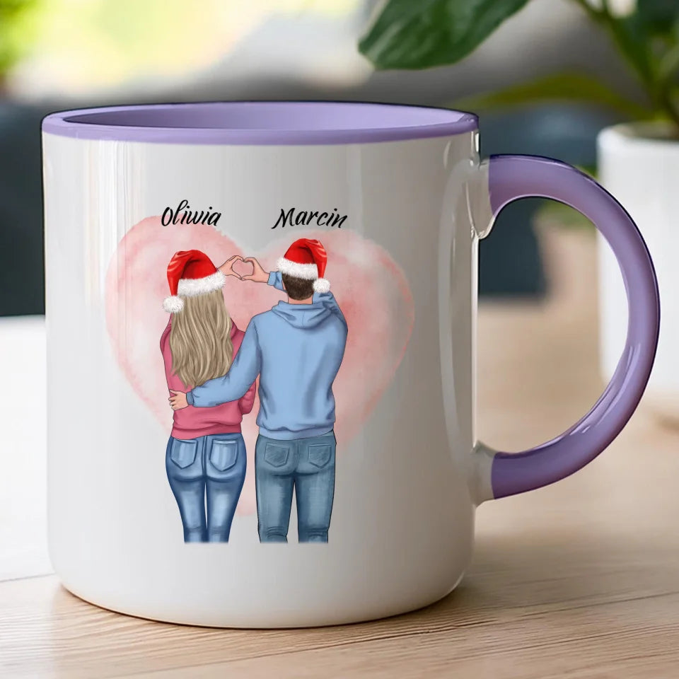 Kubek personalizowany świąteczny dla par #57