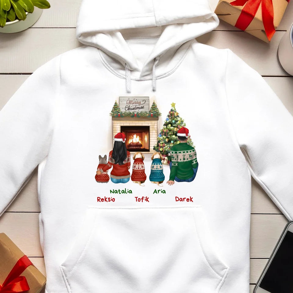 Bluza personalizowana świąteczna dla par - pieski #55