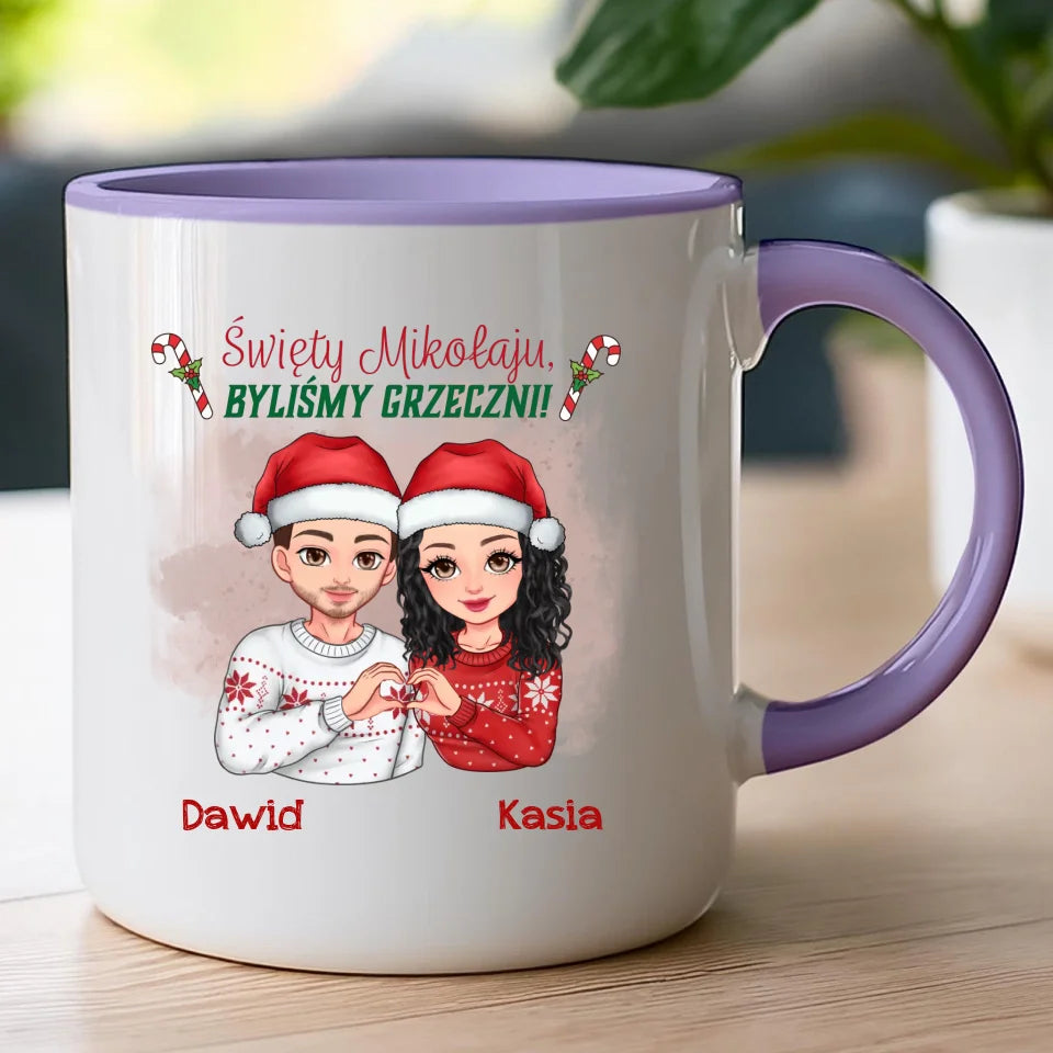 Kubek personalizowany świąteczny dla pary #54