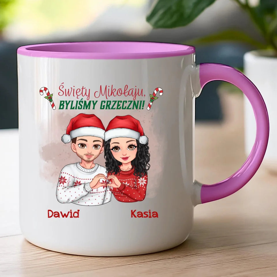 Kubek personalizowany świąteczny dla pary #54