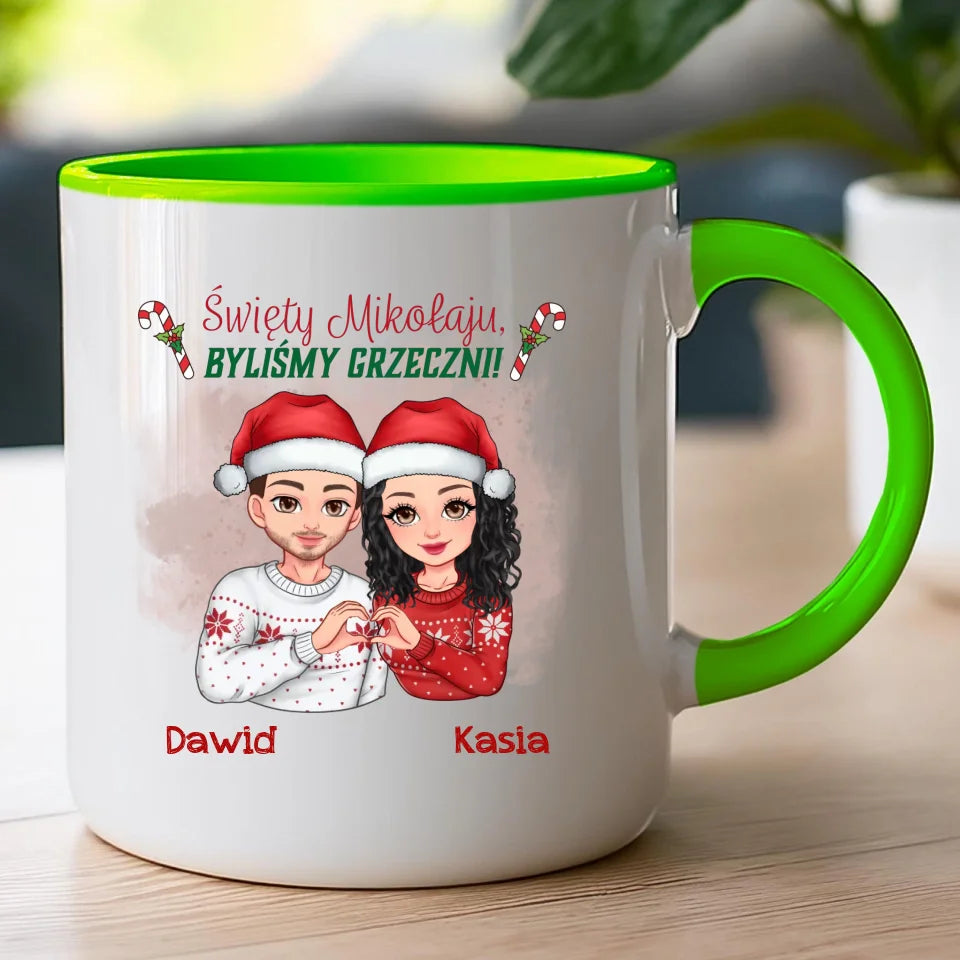 Kubek personalizowany świąteczny dla pary #54