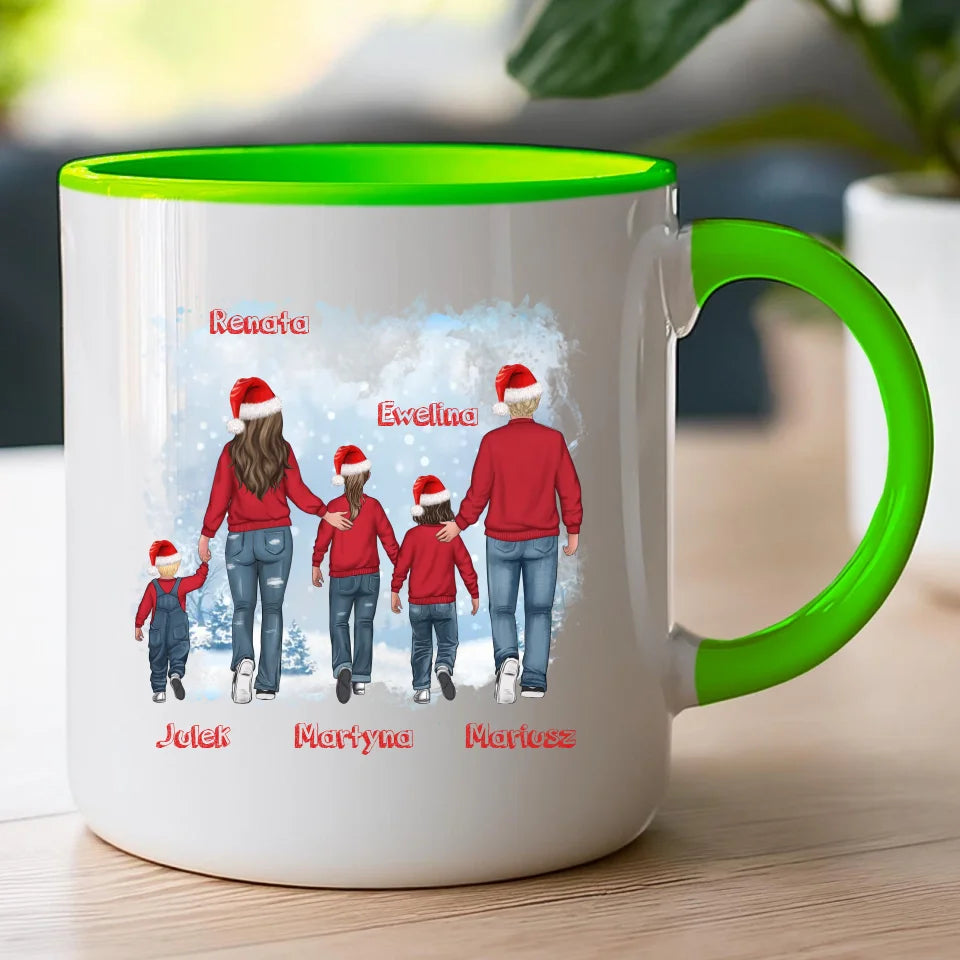 Kubek personalizowany świąteczny dla rodziny #814