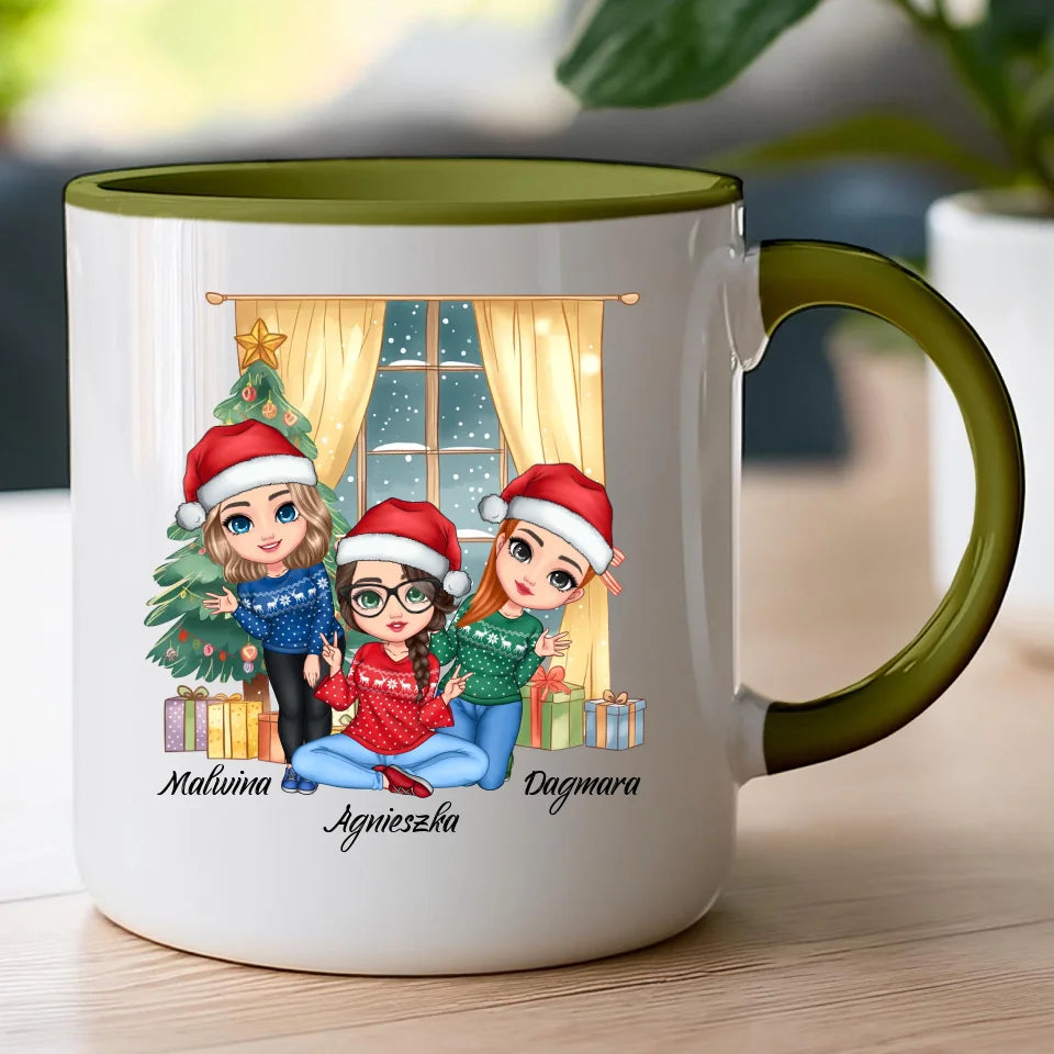 Kubek personalizowany świąteczny dla przyjaciółek #128