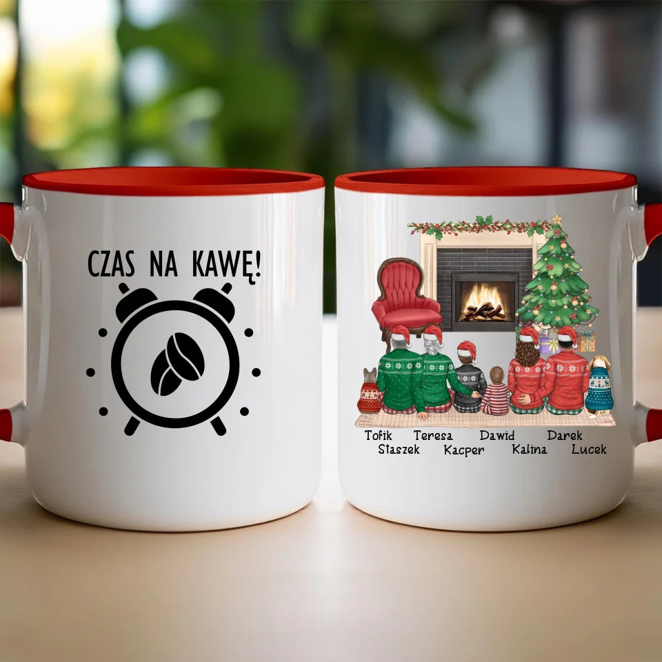 Kubek personalizowany świąteczny dla rodziny - z pieskami #810