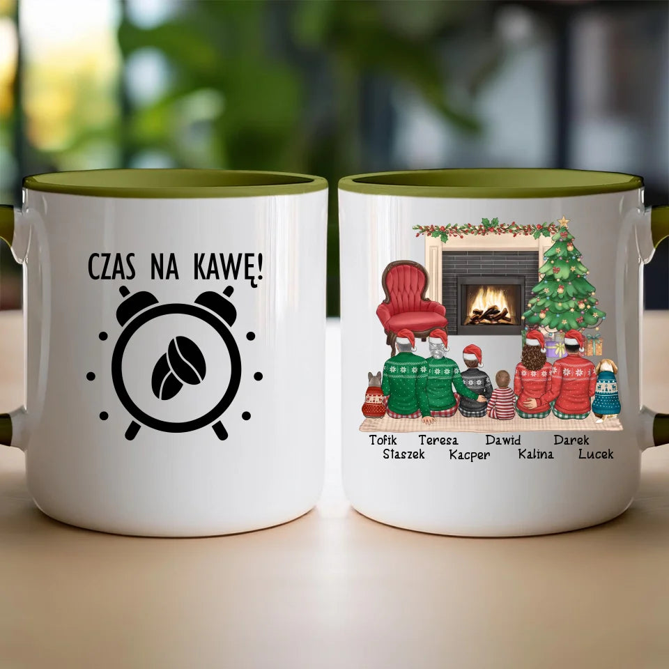 Kubek personalizowany świąteczny dla rodziny - z pieskami #810