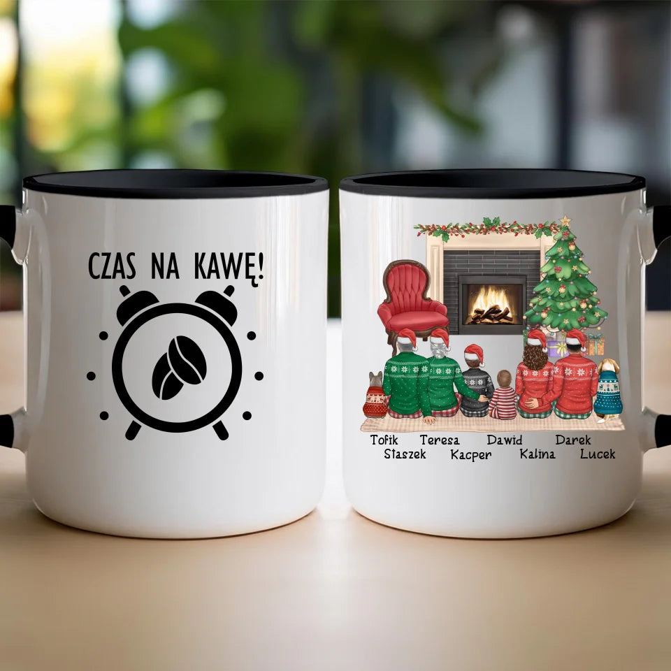Kubek personalizowany świąteczny dla rodziny - z pieskami #810