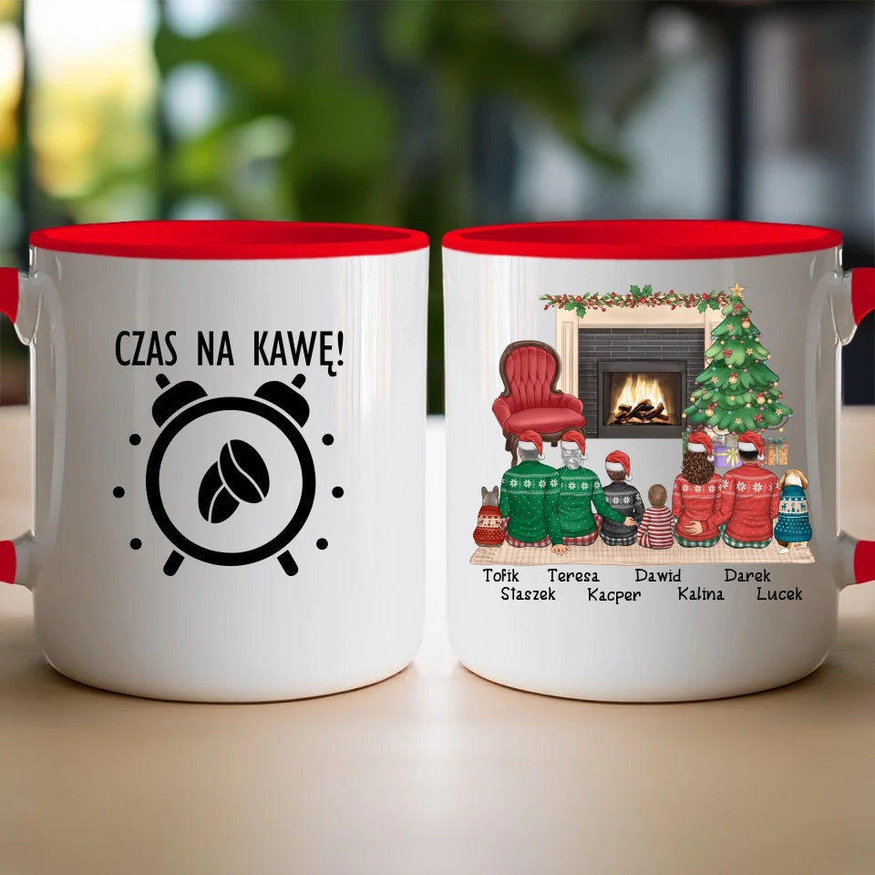 Kubek personalizowany świąteczny dla rodziny - z pieskami #810