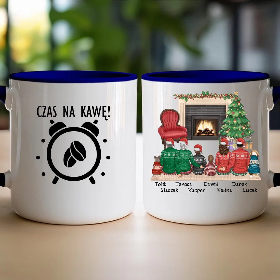 Kubek personalizowany świąteczny dla rodziny - z pieskami #810