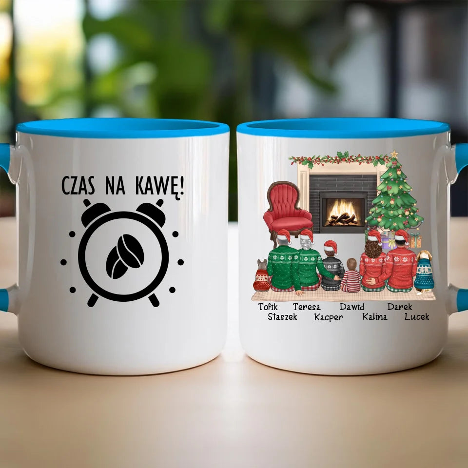 Kubek personalizowany świąteczny dla rodziny - z pieskami #810
