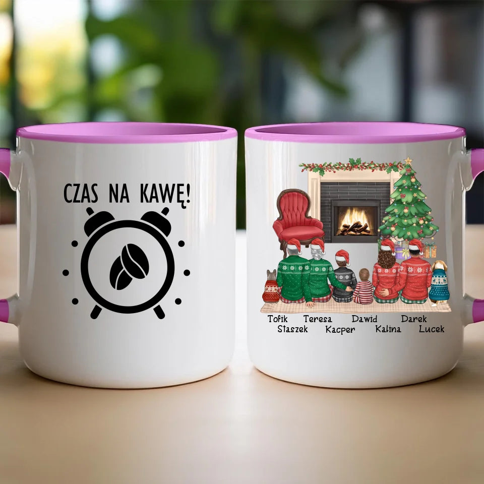 Kubek personalizowany świąteczny dla rodziny - z pieskami #810