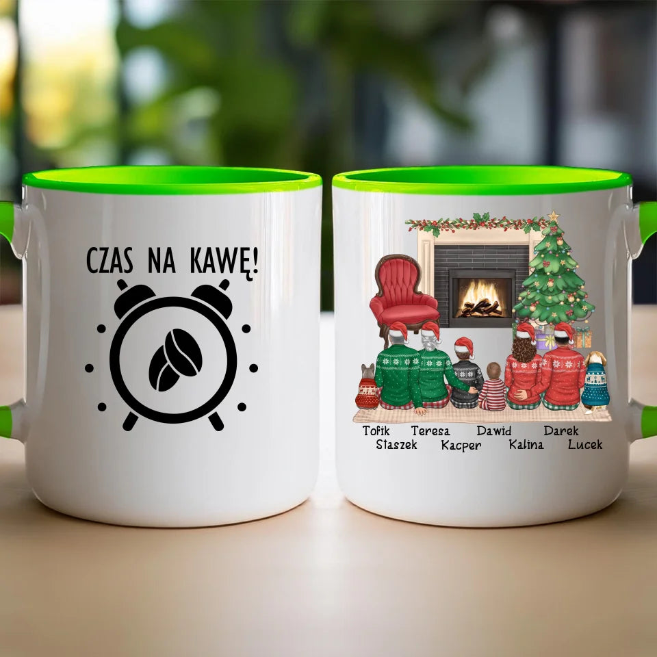 Kubek personalizowany świąteczny dla rodziny - z pieskami #810
