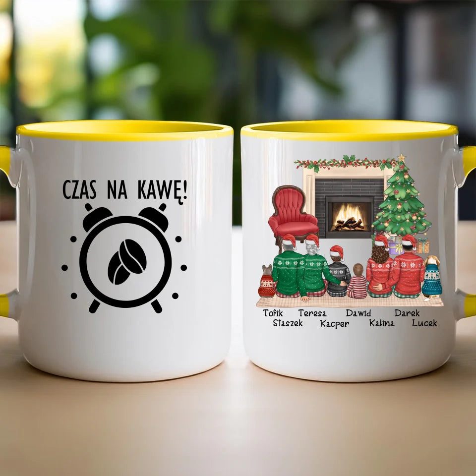 Kubek personalizowany świąteczny dla rodziny - z pieskami #810
