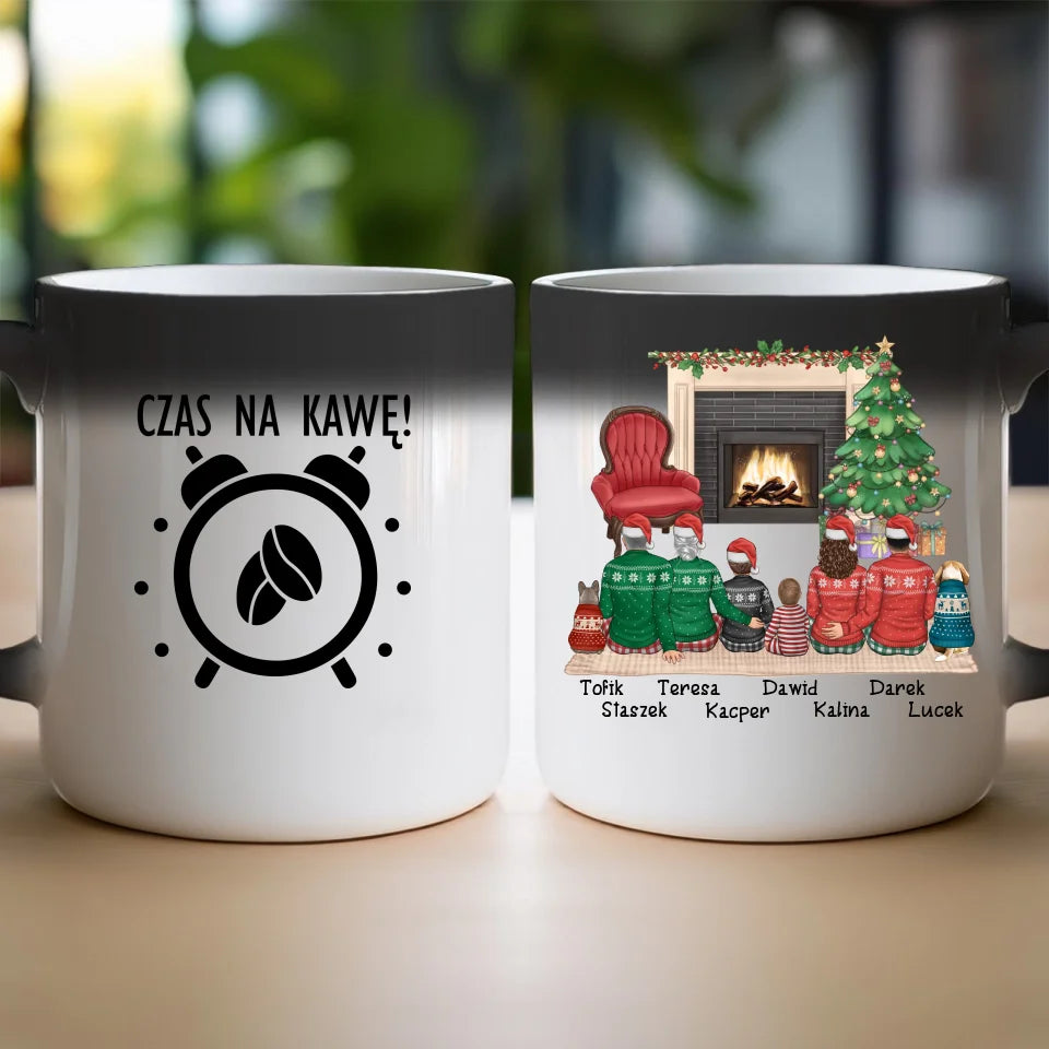 Kubek personalizowany świąteczny dla rodziny - z pieskami #810