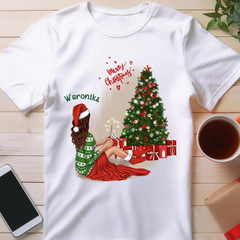 Koszulka personalizowana świąteczna dla kobiety #512