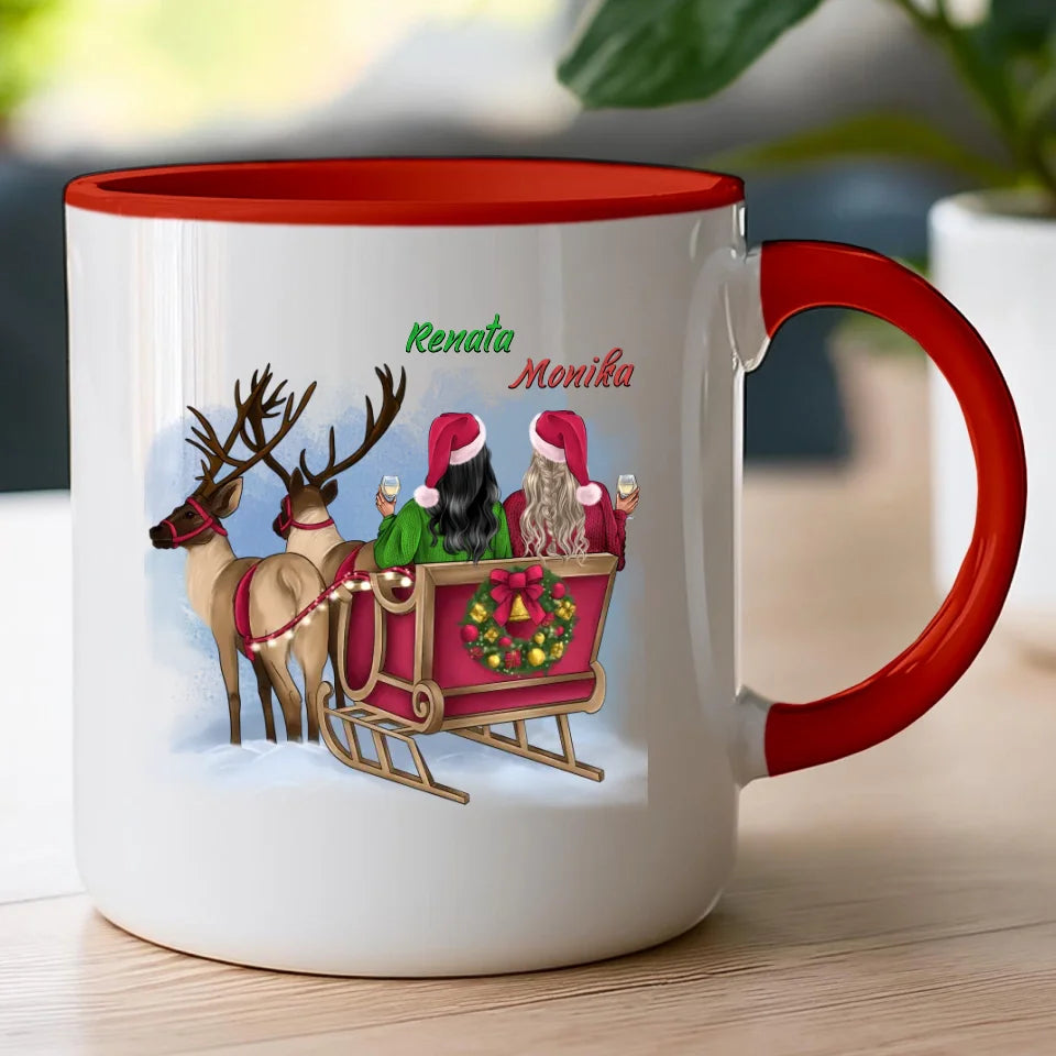 Kubek personalizowany świąteczny dla przyjaciółek #125