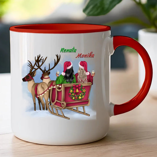 Kubek personalizowany świąteczny dla przyjaciółek #125