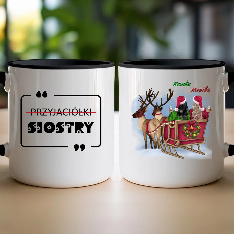 Kubek personalizowany świąteczny dla przyjaciółek #125