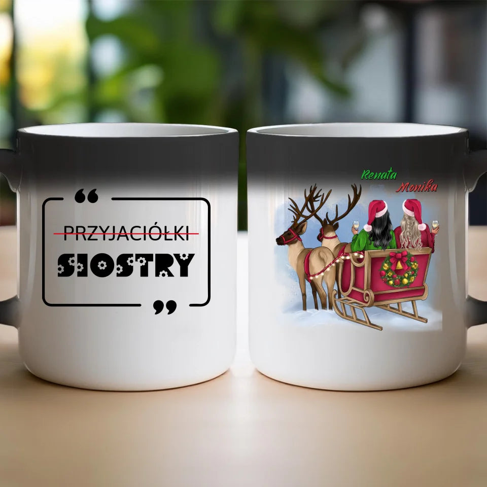 Kubek personalizowany świąteczny dla przyjaciółek #125