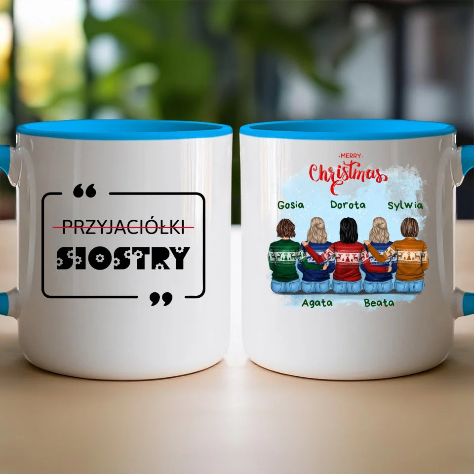 Kubek personalizowany świąteczny dla przyjaciółek 2-5 osób #126