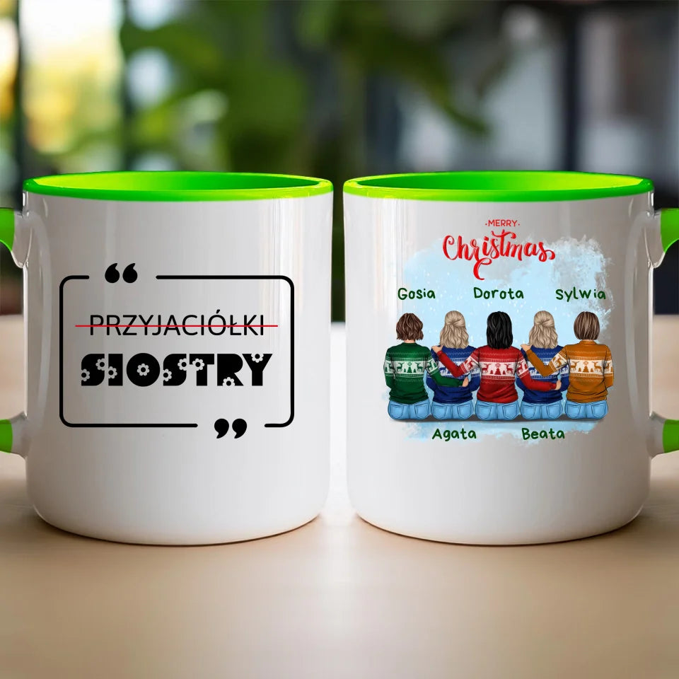 Kubek personalizowany świąteczny dla przyjaciółek 2-5 osób #126