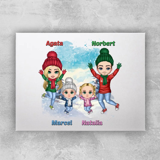 Obraz personalizowany świąteczny dla rodziny #812